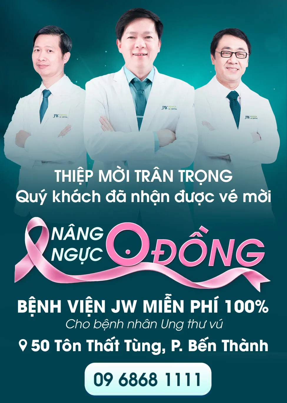 Hình ảnh thư mời ưu đãi nâng ngực 0 đồng