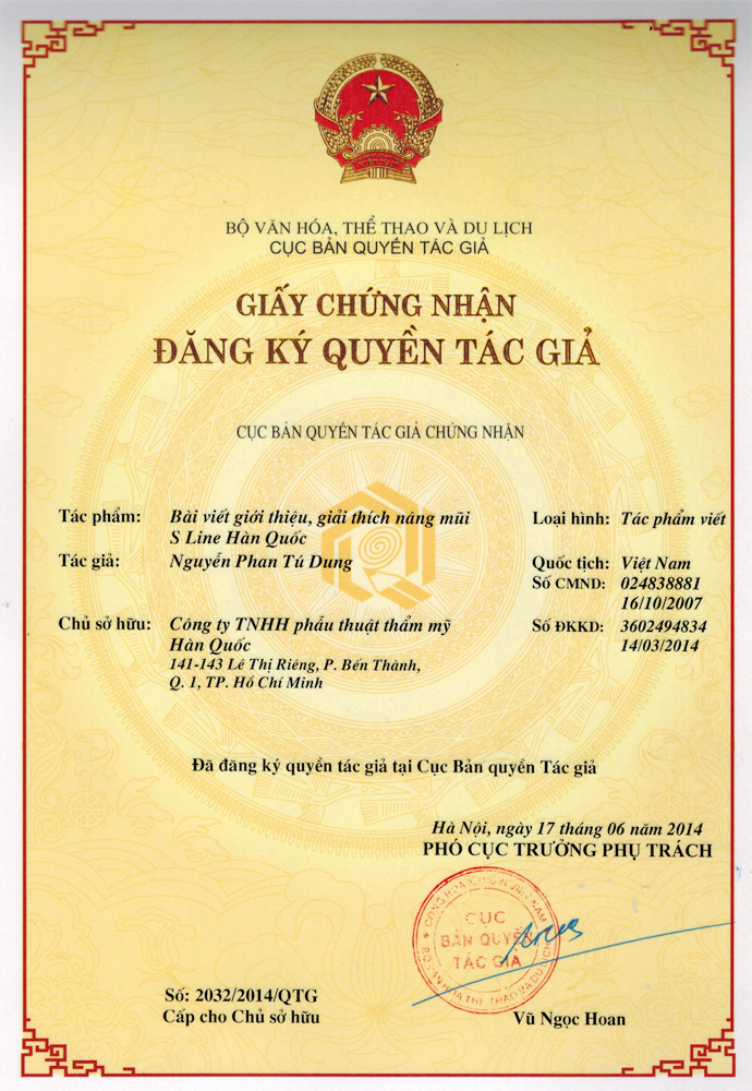 Nâng mũi S line bọc sụn