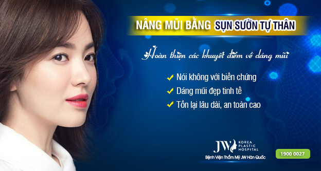 Nâng mũi bằng sụn sườn tự thân