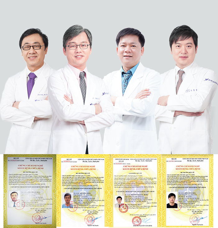 Đội ngũ cố vấn tại JW là những bác sĩ nổi tiếng lỗi lạc trong lĩnh vực thẩm mỹ QUốc tế