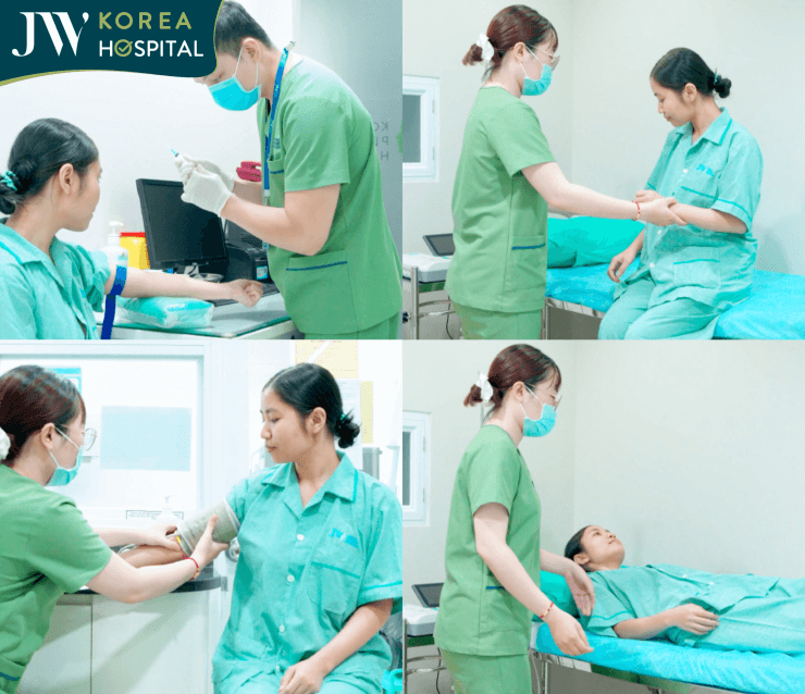 khách hàng được kiểm tra tiền phẫu kỹ lưỡng