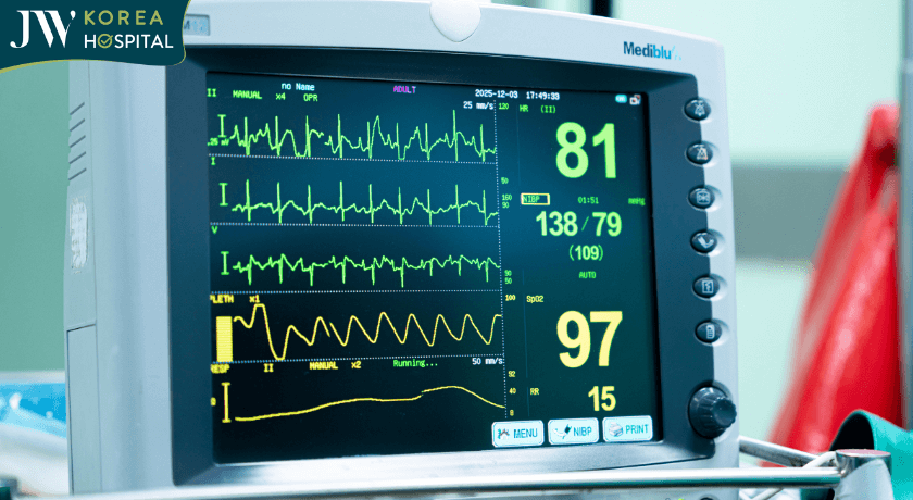 máy đo nhịp tim trong quá trình phẫu thuật