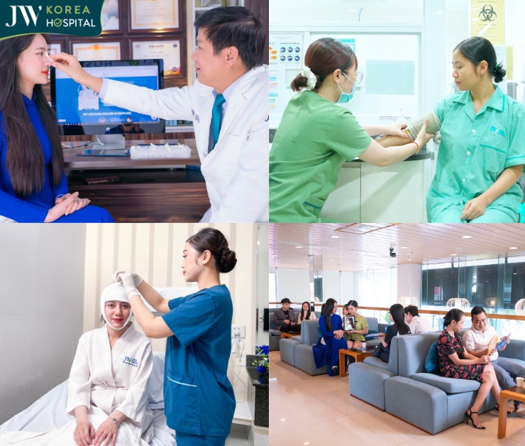 Khách hàng tại Bệnh viện JW được theo dõi sát sao và chăm sóc toàn diện trước, trong và sau khi phẫu thuật