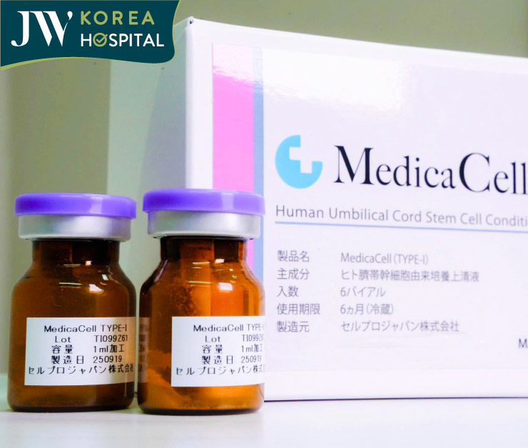 Thành phần của JW Wellness chứa Medicacell huyết tương tế bào gốc người đã lựa chọn và kiểm định nghiêm ngặt bởi Bộ Y tế Nhật Bản