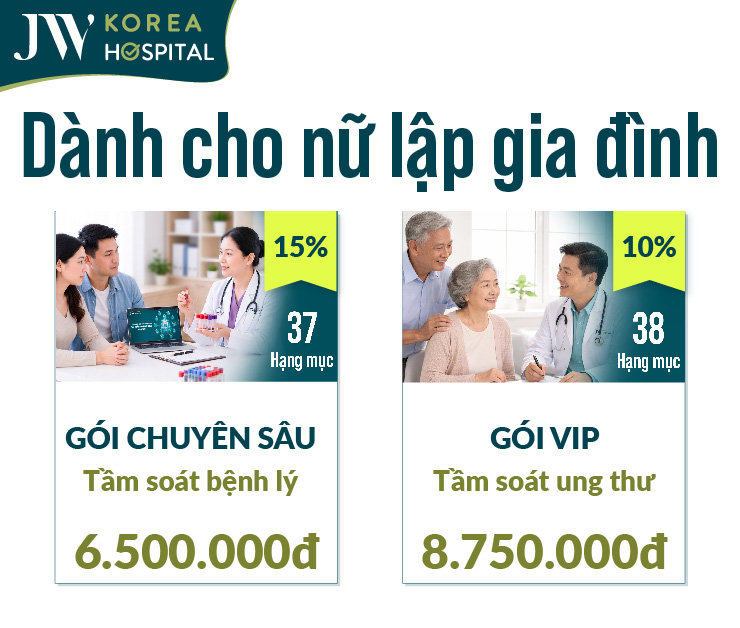 Bệnh viện JW ra mắt bảng giá tầm soát sức khỏe dành cho phụ nữ lập gia đình