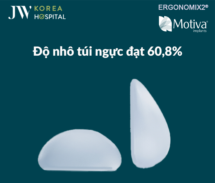 Túi ngực Ergonomix 2 có độ nhô lý tưởng mang lại sự tự nhiên cân đối